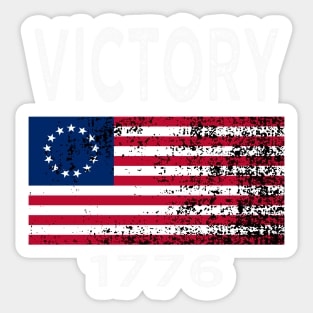 Betsy Ross Flag Victory 1776 USA Sticker